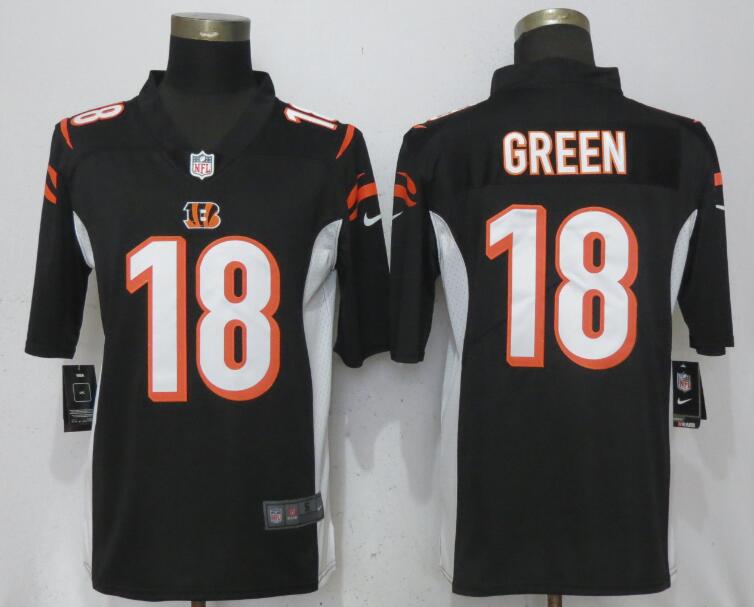 Men Cincinnati Bengals #18 Green Black Vapor Untouchable Player Nike Limited NFL Jerseys->cincinnati bengals->NFL Jersey